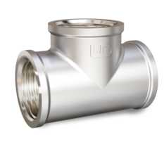 Тройник LD Pride DN50 (2") ВР/ВР/ВР латунь никель